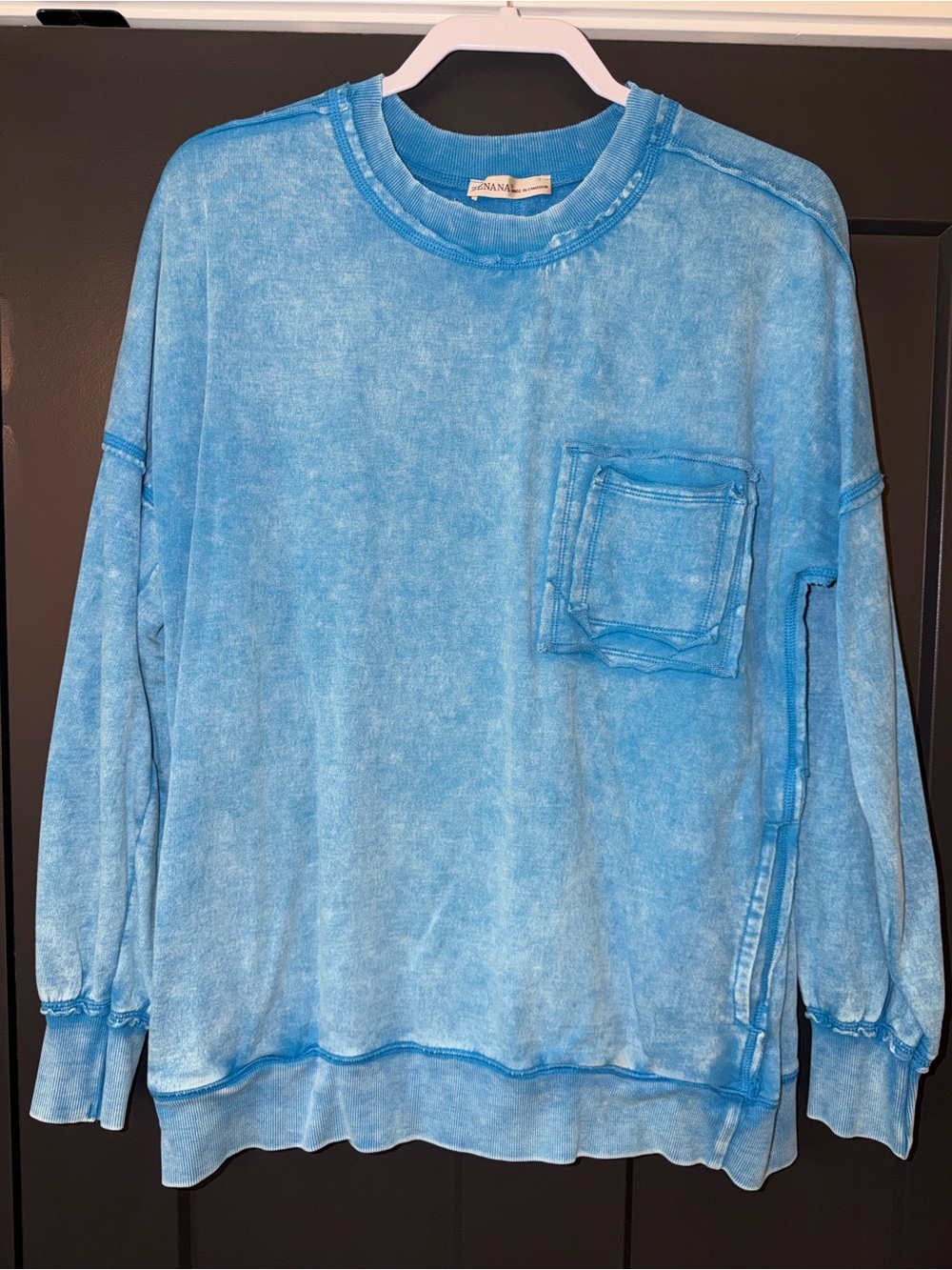 French Terry Exposed Seam Sweatshirt - Small - Picture 2 of 4